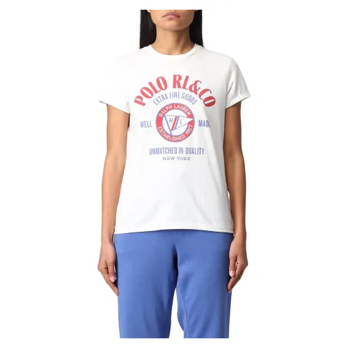 Polo Ralph Lauren , Premium Women`s T-Shirt with Iconic Logo ,White female, Sizes: