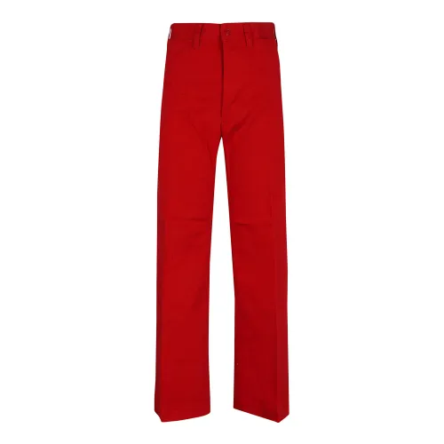 Polo Ralph Lauren , Red Cropped Flat Front Pants ,Red female, Sizes: