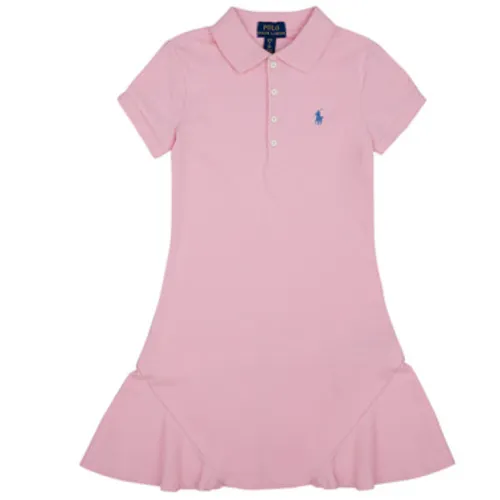 Polo Ralph Lauren  ROBE POLO ROSE  girls's Children's dress in Pink