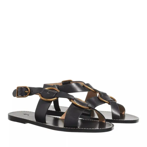 Polo Ralph Lauren Sandals - Plo Rng Flat Sandal - black - Sandals for ladies