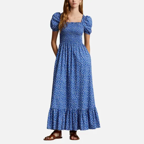 Polo Ralph Lauren Shirred Cotton Maxi Dress