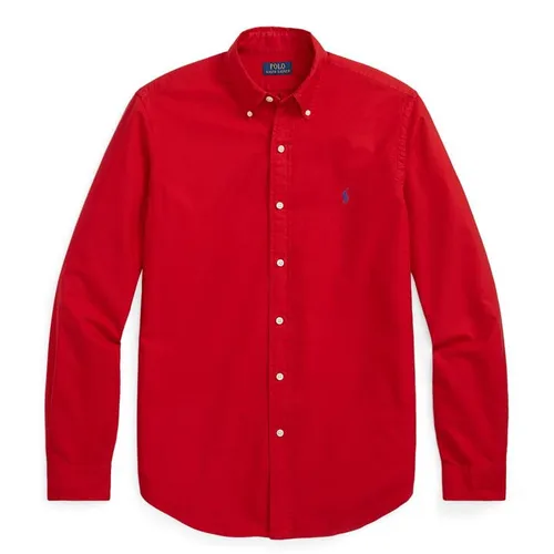 Polo Ralph Lauren Slim Fit Garment Dyed Oxford Shirt - Red
