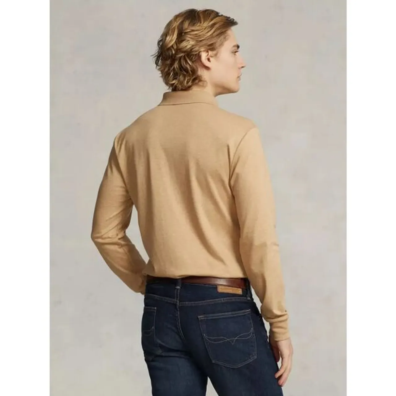 Polo Ralph Lauren Slim Fit Soft Cotton Polo Shirt, Camel - Classic Camel Htr - Male