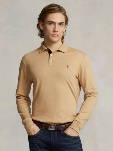 Polo Ralph Lauren Slim Fit Soft Cotton Polo Shirt, Camel - Classic Camel Htr - Male