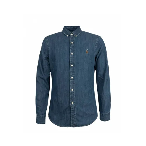 Polo Ralph Lauren , Sporty Long Sleeve Shirt ,Blue male, Sizes: