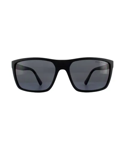 Polo Ralph Lauren Square Mens Black Grey Polarized Sunglasses - One