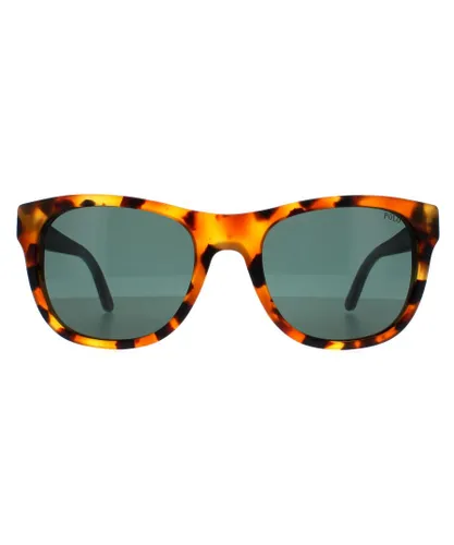 Polo Ralph Lauren Square Mens Tokyo Havana & Tartan Grey Green Sunglasses - Brown - One