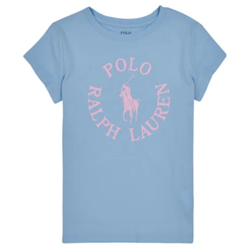 Polo Ralph Lauren  SS GRAPHIC T-KNIT SHIRTS-T-SHIRT  girls's Children's T shirt in Blue