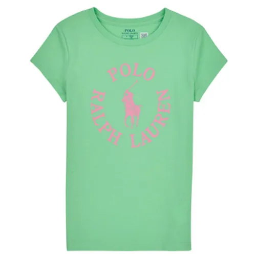 Polo Ralph Lauren  SS GRAPHIC T-KNIT SHIRTS-T-SHIRT  girls's Children's T shirt in Green