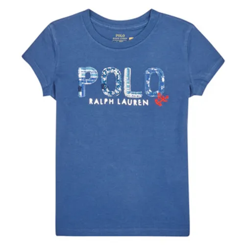Polo Ralph Lauren  SS POLO TEE-KNIT SHIRTS-T-SHIRT  girls's Children's T shirt in Blue