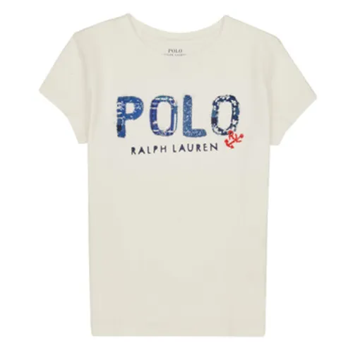 Polo Ralph Lauren  SS POLO TEE-KNIT SHIRTS-T-SHIRT  girls's Children's T shirt in White