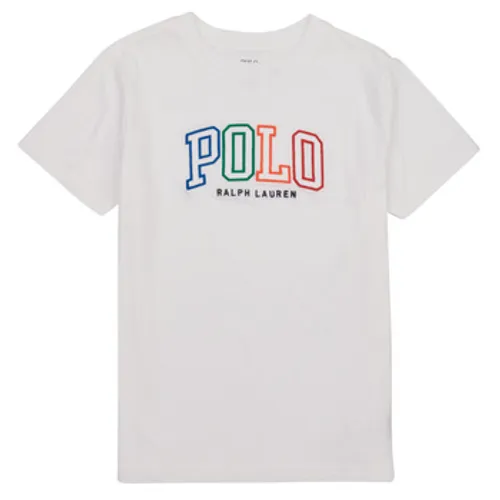 Polo Ralph Lauren  SSCNM4-KNIT SHIRTS-  girls's Children's T shirt in White