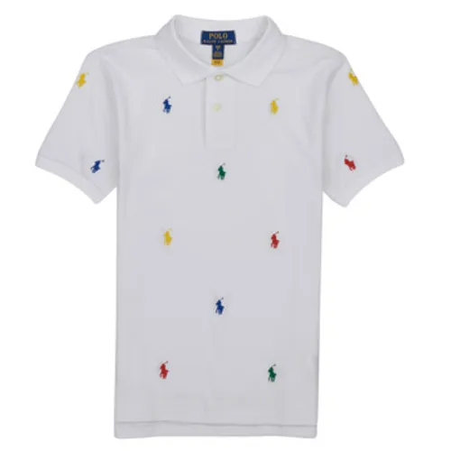 Polo Ralph Lauren  SSKCM2-KNIT SHIRTS-POLO SHIRT  boys's Children's polo shirt in White