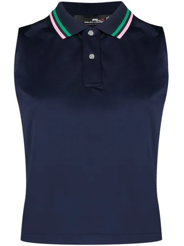 Polo Ralph Lauren stripe-collar golf top - Blue