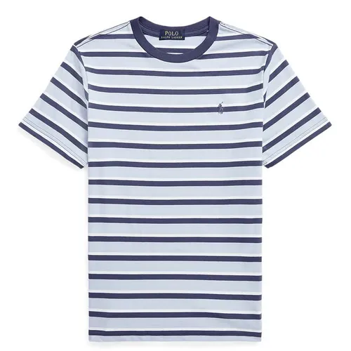 Polo Ralph Lauren Striped Logo T Shirt - Blue