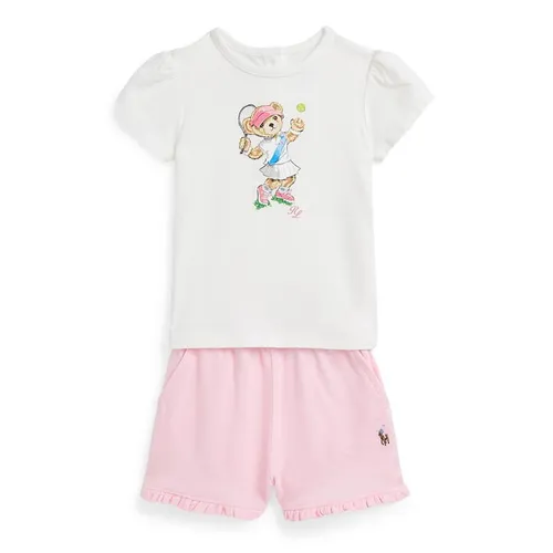 Polo Ralph Lauren T-Shirt and Short Set Babies - Cream