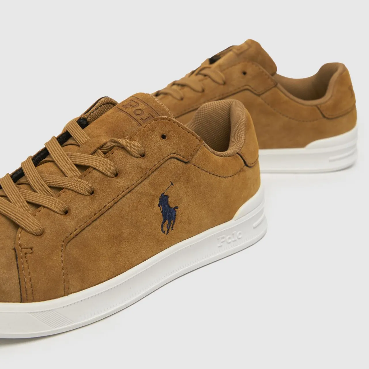 Polo Ralph Lauren Tan Heritage Court Ii Boys Youth Trainers