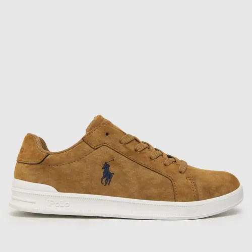 Polo Ralph Lauren Tan Heritage Court Ii Boys Youth Trainers
