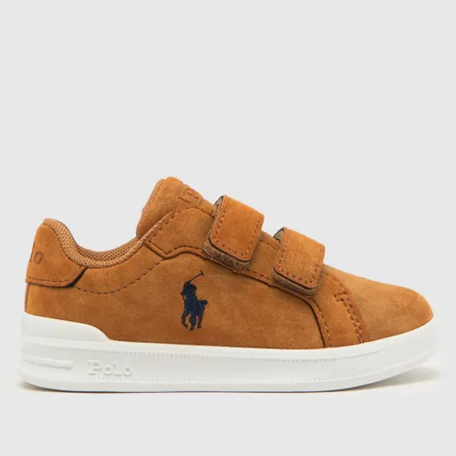 Polo Ralph Lauren Tan Heritage Court Ii V Boys Toddler Trainers