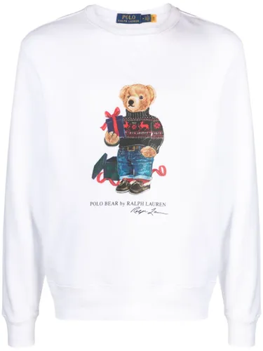 Polo Ralph Lauren Teddy-Bear print jersey sweatshirt - White