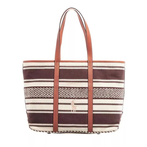 Polo Ralph Lauren Tote Bags - Canyon Stripe Tote Bag - brown - Tote Bags for ladies