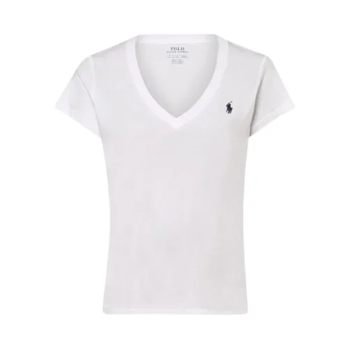 Polo Ralph Lauren , V-Neck Polo T-Shirt ,White female, Sizes: