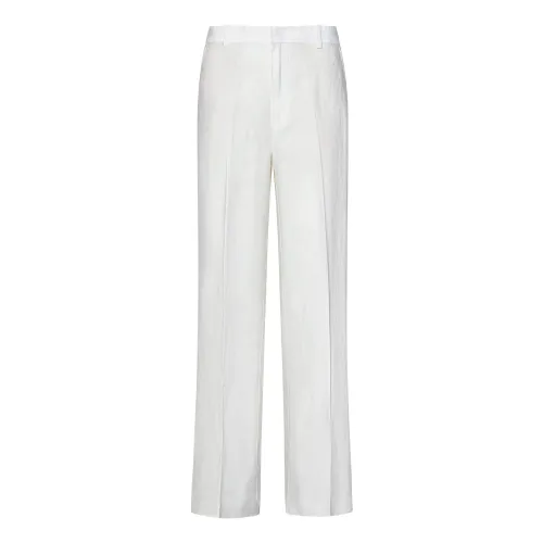 Polo Ralph Lauren , White Linen Trousers Straight Leg ,White female, Sizes: