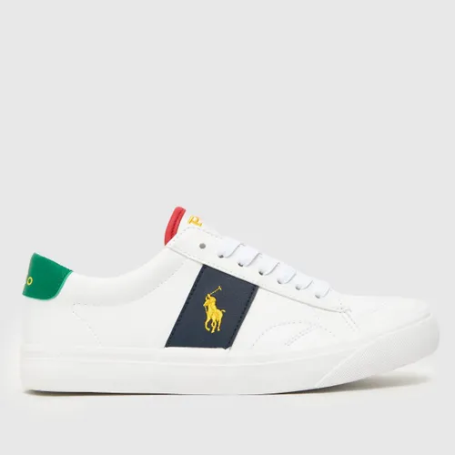 Polo Ralph Lauren White Multi Ryley Boys Youth Trainers