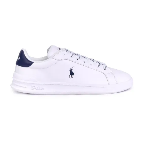 Polo Ralph Lauren , White Newport Navy Leather Sneakers ,White male, Sizes: