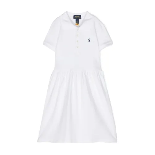 Polo Ralph Lauren , White Piqué Weave Polo Dress ,White female, Sizes: