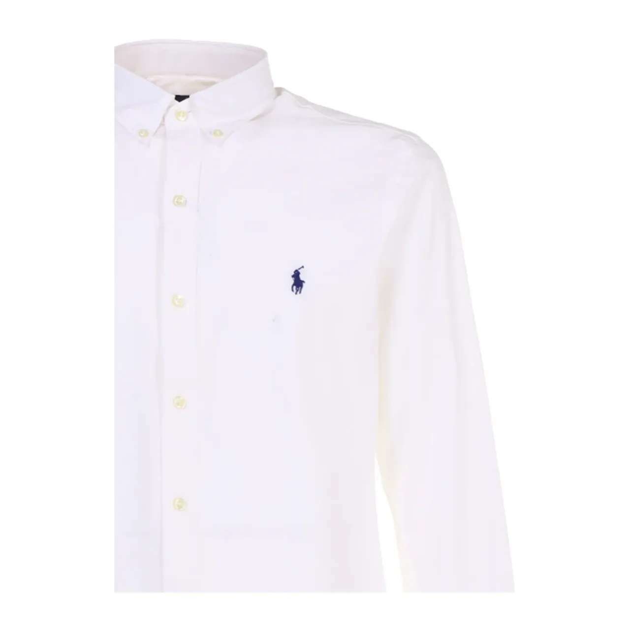Polo Ralph Lauren , White Shirt with Contrast Embroidered Logo ,White male, Sizes: