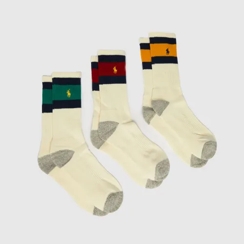 Polo Ralph Lauren White Socks 3 Pack