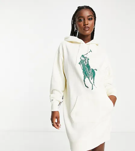 Polo Ralph Lauren x ASOS exclusive collab lightweight hoodie dress in cream-White