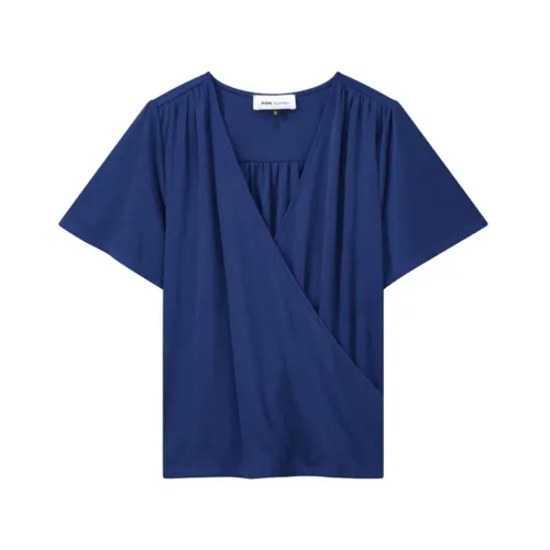 Pom Amsterdam , T-Shirts ,Blue female, Sizes: