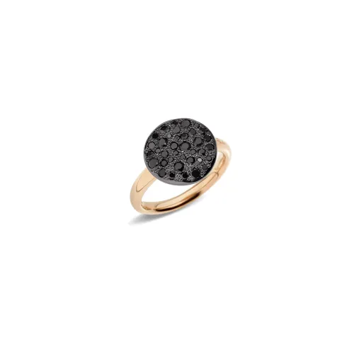 Pomellato , Black Diamond Sand Ring ,Black female, Sizes: 52 MM