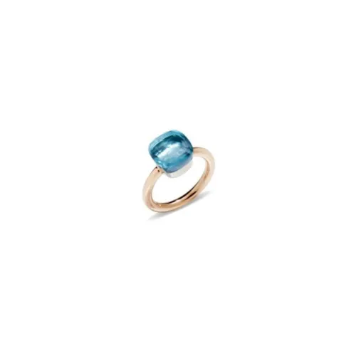 Pomellato , Nudo Topaz Blue Gold Ring ,Blue female, Sizes: 55 MM