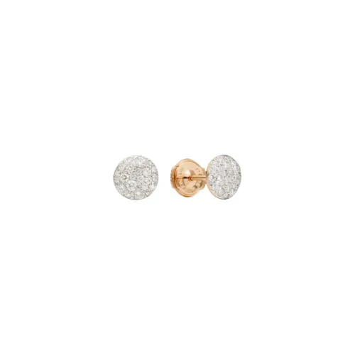 Pomellato , Rose Gold and Diamond Sand Earrings ,Yellow female, Sizes: ONE SIZE