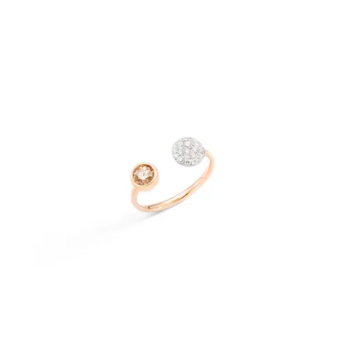 Pomellato , Sabbia Diamond Rose Gold Ring ,Yellow female, Sizes: 50 MM, 53 MM