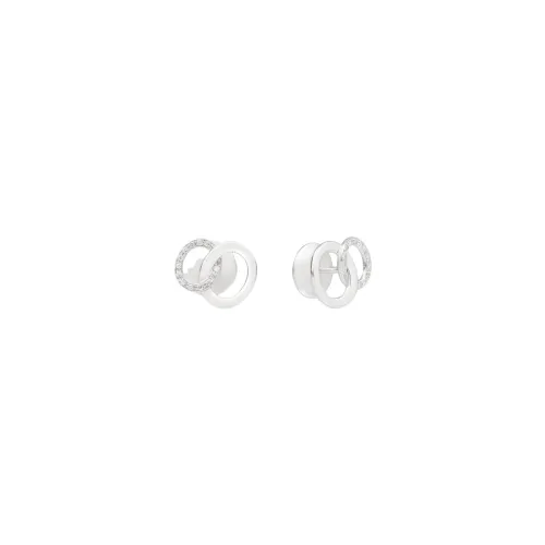 Pomellato , White Gold and Diamond Brera Earrings ,Gray female, Sizes: ONE SIZE