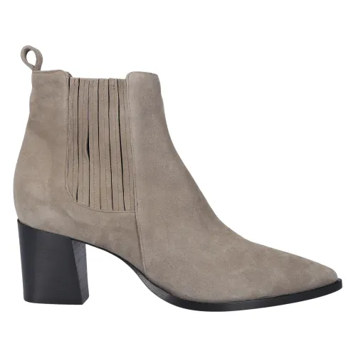 Pomme D'or , Elegant Suede Chelsea Boots ,Gray female, Sizes: