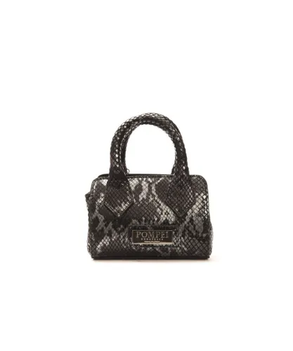 Pompei Donatella WoMens Gray Leather Mini Handbag - Grey - One Size