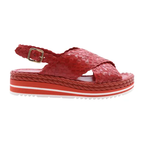 Pons Quintana , Almanzora Flat Sandals ,Red female, Sizes: