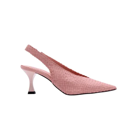 Pons Quintana , Elevate Your Style with Intricate Stitched Heels ,Pink female, Sizes: