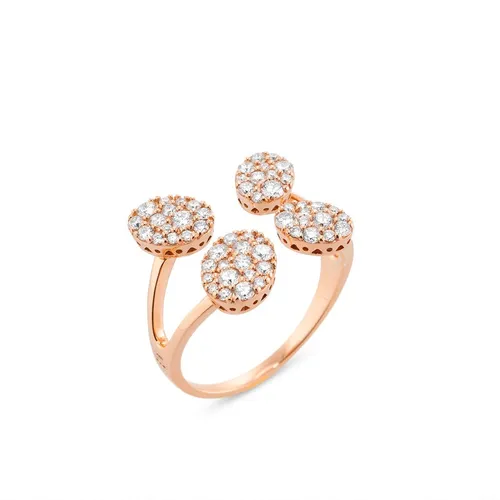 Ponte Vecchio 18ct Rose Gold 0.78ct Diamond Crossover Ring D - O