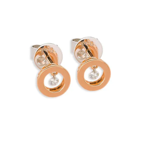 Ponte Vecchio Vega 18ct Rose Gold 0.10ct Diamond Earrings