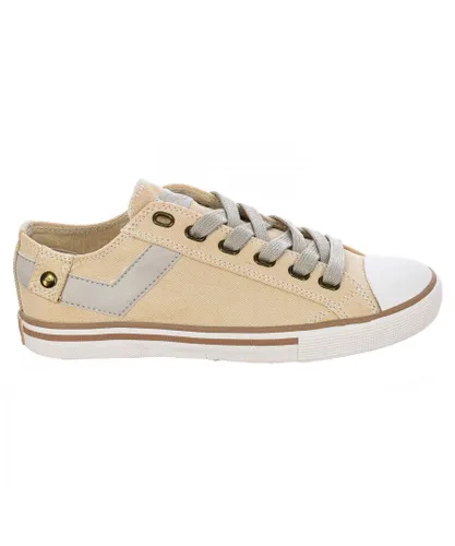 Pony Mens Urban style LOW sneaker with breathable fabric 121X56 man - Beige Textile