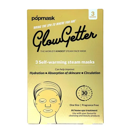 Popmask Glow Getter Self Heating Cleansing Gold Face Masks