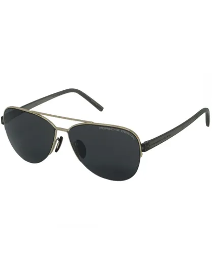 Porsche Design Mens P8676 D 58 Gold Sunglasses - One