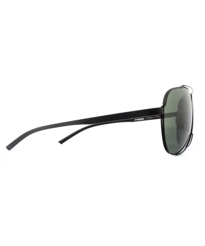 Porsche Design Mens Sunglasses P8682 A Matte Black Green Metal (archived) - One