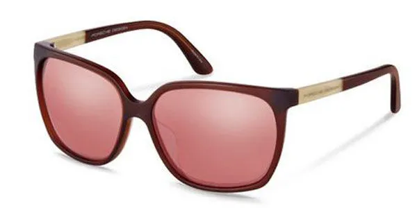 Porsche Design P8589 B Women's Sunglasses Brown Size 60